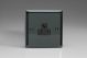 XIRP2AB Varilight 1 Gang 2 Amp Black Round Pin Socket 0-460 Watts Classic Iridium Black (Gloss) Effect Finish with Black Socket