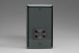 XISSB Varilight Black Dual Voltage 240V/115V IP41 Shaver Socket Classic Iridium Black (Gloss) Effect Finish with Black Socket