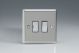 XN6D Varilight 1 Gang 13 Amp Double Pole Switched Fused Spur Classic Satin Chrome Effect Finish with Polished Chrome Switch and Fuse Cover