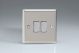 XN77D Varilight 2 Gang Comprising of 2 Intermediate (3 Way) 10 Amp Switch Classic Satin Chrome Effect Finish with Polished Chrome Switches