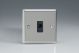 XNFOB Varilight Flex Outlet 16 Amp with Cable Clamp Classic Satin Chrome Effect Finish with Black Flex Outlet
