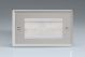 XNGBRDW [XNG4 + DBRDW] Varilight 4 Gang White Data Brush Outlet Classic Satin Chrome Effect Finish