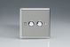XNM2 Varilight 2 Gang 6 Amp Momentary Push To Make Switch Classic Satin Chrome Effect Finish