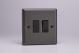 XP6B Varilight 1 Gang 13 Amp Double Pole Switched Fused Spur Classic Graphite 21 Effect Finish with Black Switch and Fuse Cover