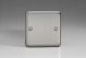 XSSB Varilight Single Blank Plate Classic Matt Chrome Finish (Brushed Steel Effect)