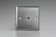 XT8ISOW Varilight 1 Gang White Isolated Co-axial TV Socket Classic Brushed Steel