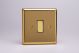 XVBP1D Varilight 1 Gang 10 Amp Push-to-make, Bell Push, Retractive Switch Classic Victorian Polished Brass Coated with Polished Brass Switch