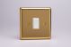 XVR1W Varilight 1 Gang 10 Amp 2 Way & Off Retractive Switch Classic Victorian Polished Brass Coated with White Switch