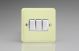 XY3W.WC Varilight 3 Gang 10 Amp Switch Lily White Chocolate with White Switches