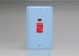 XY45N.DB Varilight 45 Amp Double Pole Vertical Cooker Switch with Neon Lily Duck Egg Blue