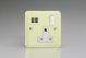 XY4U2SW.WC Varilight 1 Gang 13 Amp Single Pole Switched Socket with 2 x 5V DC 3.4 Amp USB Charging Ports Lily White Chocolate with White Sockets, and White Switch