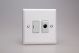 XY6UFOW.CW Varilight 1 Gang 13 Amp Unswitched Fused Spur with Flex Outlet Urban Powder Coated Chalk White Finish with White Fuse Cover and Flex Outlet