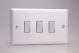XY93W.CW Varilight 3 Gang 10 Amp Switch Urban Powder Coated Chalk White Finish with White Switches
