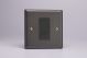 XYGTMB.SL Varilight 1 Gang White Telephone Master Socket Vogue Slate Effect Finish