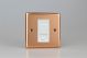 XYGTMW.CU [XYG1.CU + DTMW] Varilight 1 Gang White Telephone Master Socket Urban Polished Copper Coated