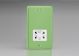 XYSSW.BG Varilight White Dual Voltage 240V/115V IP41 Shaver Socket Lily Beryl Green with White Socket