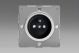 EG4FBS Varilight European Brushed Steel VariGrid 1 Gang 16A Socket with Pin Earth, Flush Design